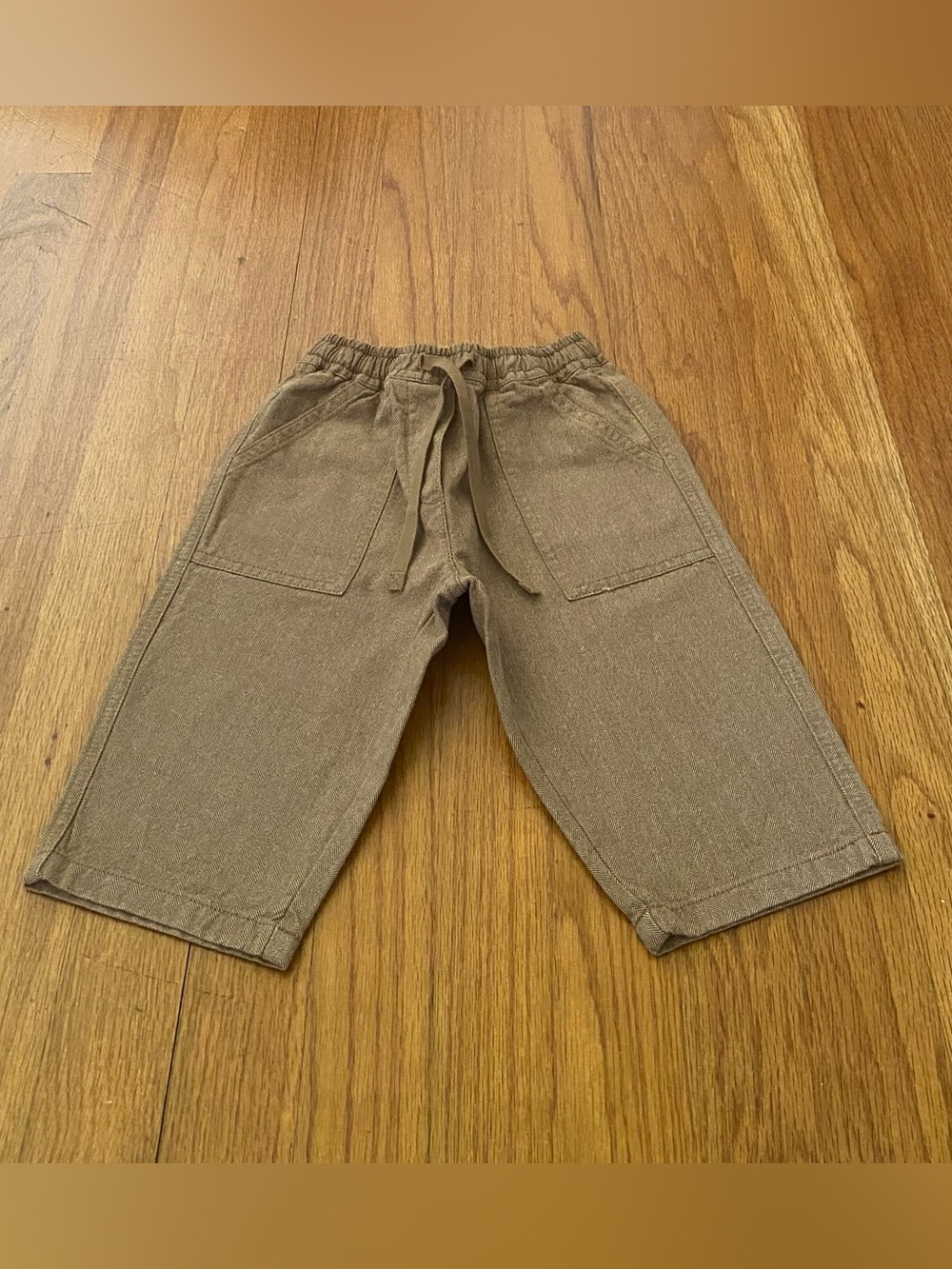 Bonpoint Brown Striped Cotton -Blend Drawstring Pants